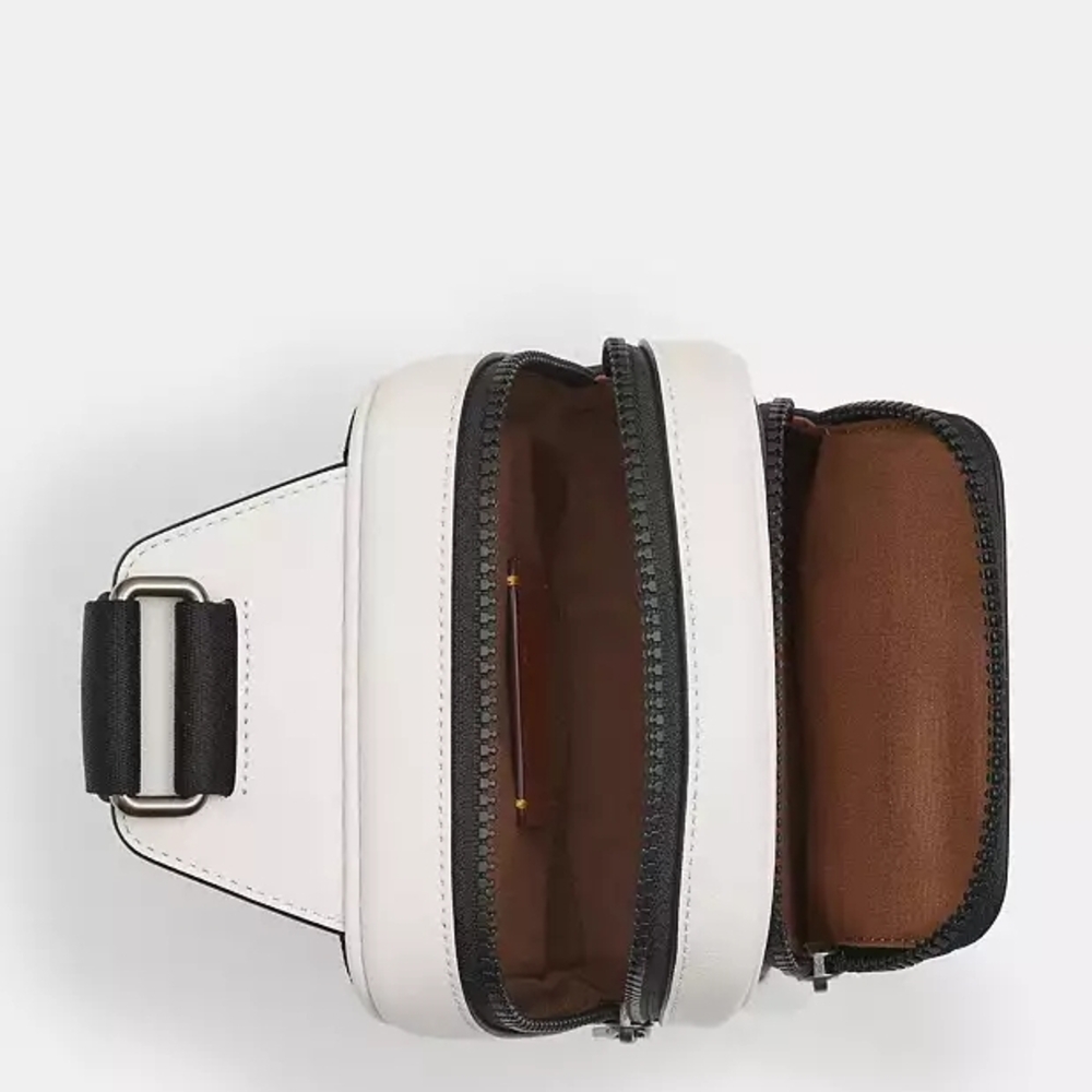 Coach CY912 Walnut/Chalk Racer Sling Pack - Picture 4 of 7